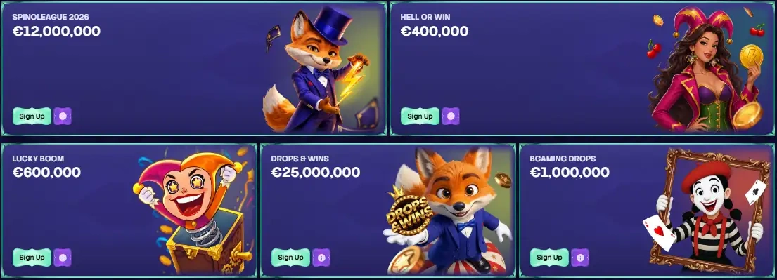 Spinogrino welkomstbonus